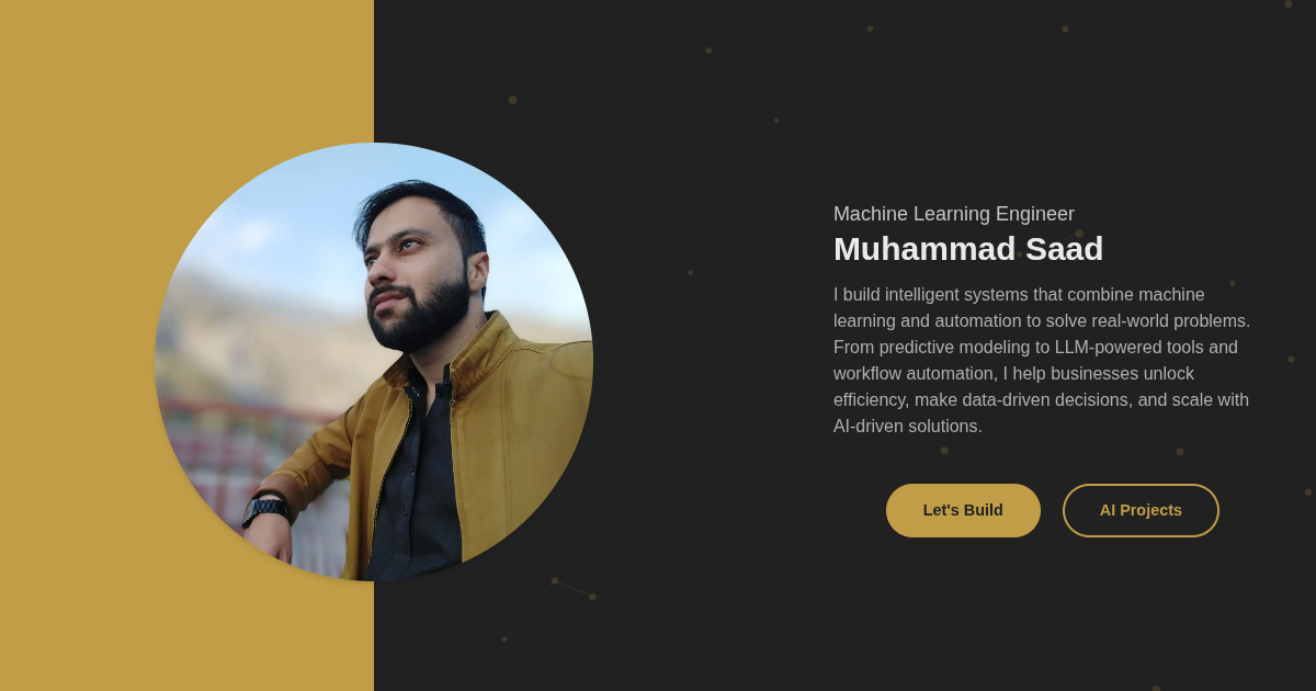 Muhammad Saad | AI/ML Engineer & Automation Specialist